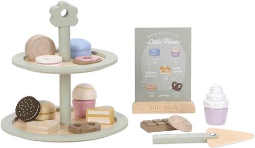 Little Dutch houten speelgoed etagÃ¨re met gebak FSC - speelset.
