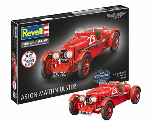 Revell Modelbouwpakket Militaire voertuigen - 77751 Aston Martin Ulster - Britse Klassieke Rauto - Starter Kit Plastic - 1:32 - Modelbouw