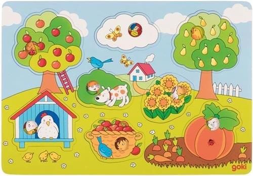 Goki Background puzzle In the garden