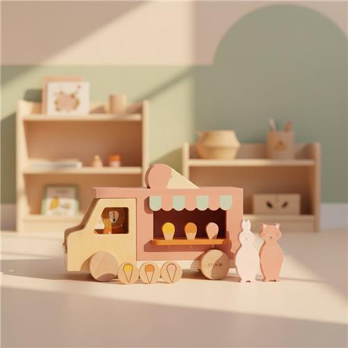 Houten ijscowagen