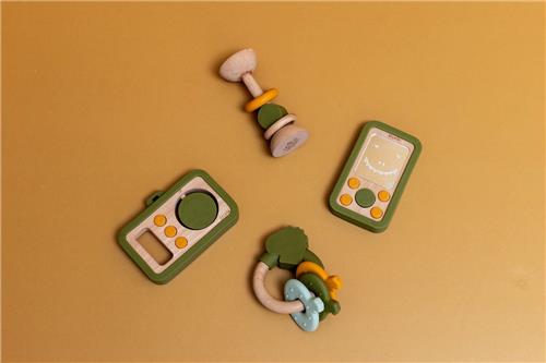 Houten siliconen babycamera