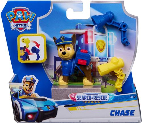 PAW Patrol - Search & Rescue - Chase-heldenactiefiguur met 2 verwisselbare gereedschappen