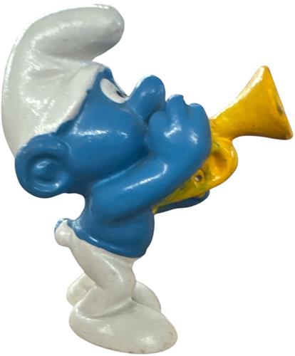 Smurf met trompet - De smurfen - Speelfiguurtje 6 cm