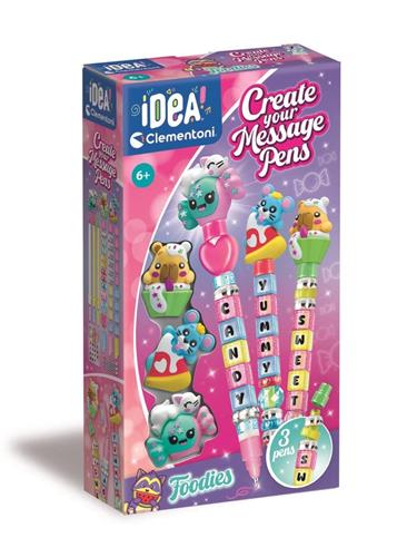 Clementoni Create Your Message Pen Foodies - Pennen Maken Set - Knutselen voor Meisjes en Jongens - Knutselset - Creatief Speelgoed vanaf 6 Jaar