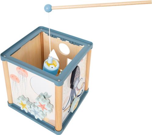 Small Foot - Houten Activiteitenkubus en Motoriekspiraal Onderwaterwereld