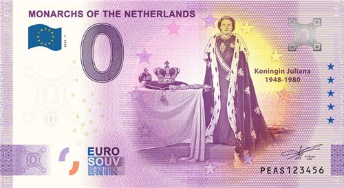 0 Euro biljet 2020 - Koningin Juliana LIMITED EDITION