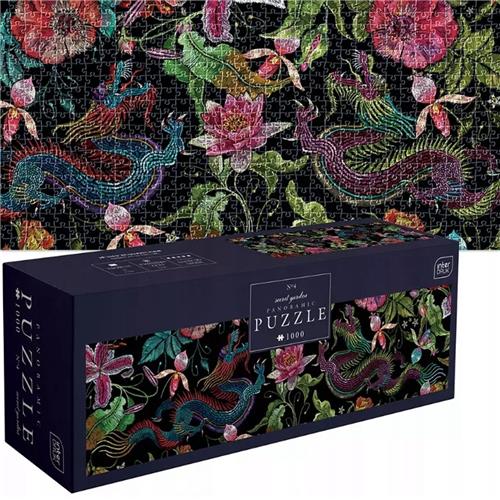 PUZZLE - 1000 STUKJES - Interdruk Panoramische puzzel - Secret Garden Bloemen - GERONIMO GAMES