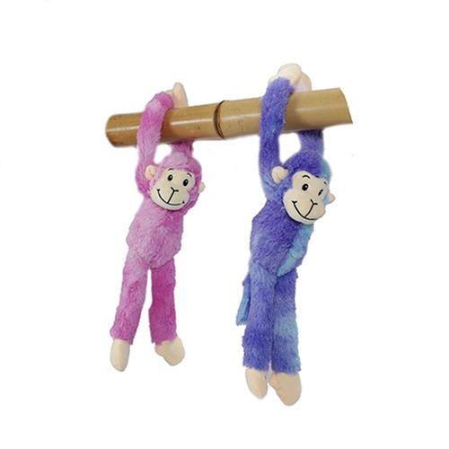 PIA Soft Toys - Pluche Knuffeldier - Hangaap roze / paars 30 cm