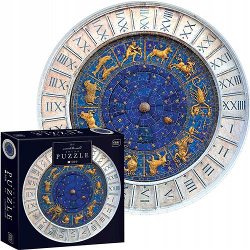 PUZZLE - 500 STUKJES - Interdruk Ronde puzzel 500-delige sterrenbeelden 63cm - GERONIMO GAMES