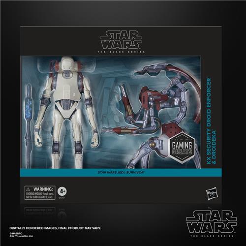 Star Wars The Black Series KX Security Droid Enforcer en Droideka, actiefiguurset (15 cm)