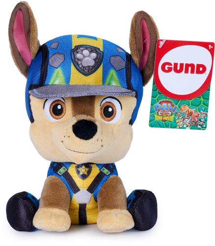 GUND PAW Patrol: The Dino Movie-knuffel van Chase, officieel gelicentieerde knuffel, filmmerchandise, 15,2 cm