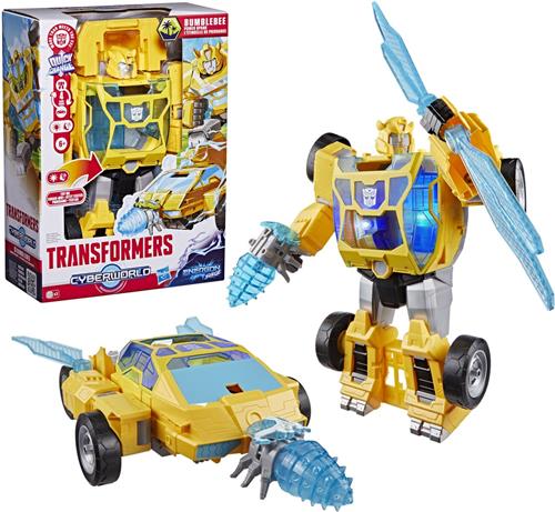 Transformers CYBERWORLD Energon Surge Bumblebee Power Spark - Actiefiguur 28cm