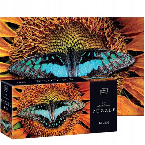 PUZZLE - 250 STUKJES - Interdruk Puzzel Colourful Nature 2 Motyl - BUTTERFLY - GERONIMO GAMES