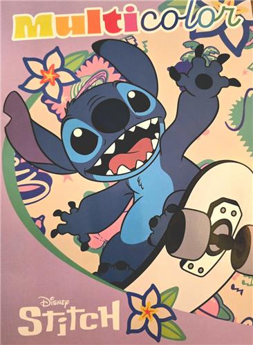 Disney Multicolor kleurboek - Lilo & Stitch - skateboard fun - Aloha