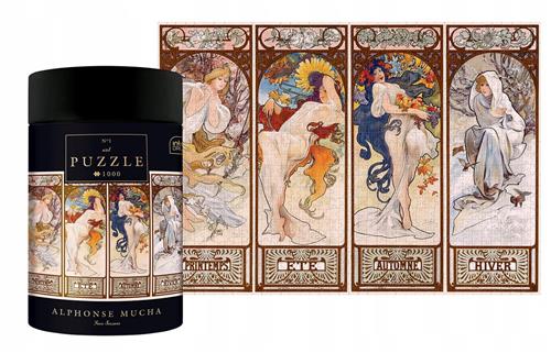 PUZZLE - 1000 STUKJES - Interdruk Puzzel 1000 stukjes - Alfons Mucha 'Vier Seizoenen' - GERONIMO GAMES