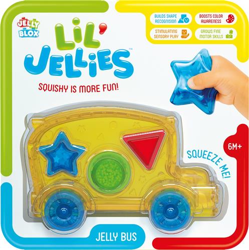 Goliath Lil Jellies Jelly Bus  Speelgoedvoertuig  Speelgoedauto  Educatief speelgoed  Sensorisch speelgoed - Speelgoed baby  Speelgoedbus  Zachte blokken  BPA vrij  Pijnvrije ervaring  vanaf 6 maanden  Makkelijk schoon te maken