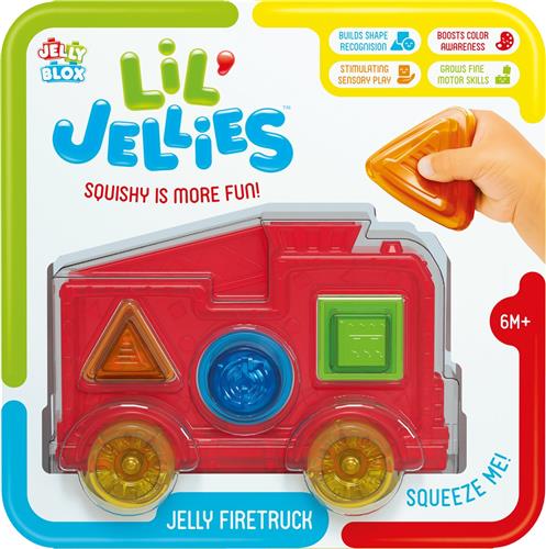 Goliath Lil Jellies Jelly Firetruck  Speelgoedvoertuig  Speelgoedauto  Educatief speelgoed  Sensorisch speelgoed  Speelgoed baby  Speelgoedbrandweerauto  BPA vrij  Pijnvrije ervaring  vanaf 6 maanden  Makkelijk schoon te maken