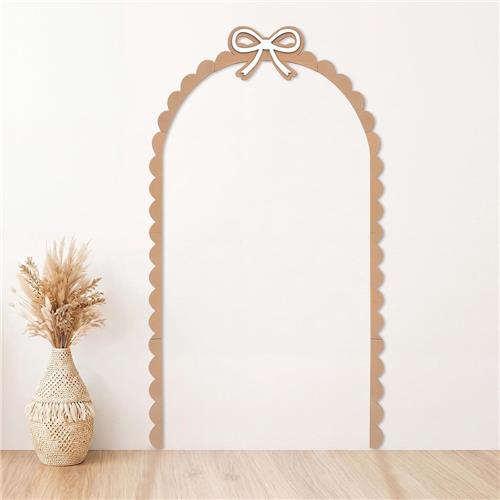 Decoratieve houten sierlijst - Onbewerkte Boog Houten Sierlijst - Voorgesneden Muurbekleding - DIY Houten Lambrisering - Geschikt voor Wand, Kast, Plank, Raam en Deur - Interieurdecoratie - Verf- en Behangklaar - 160 x 92cm