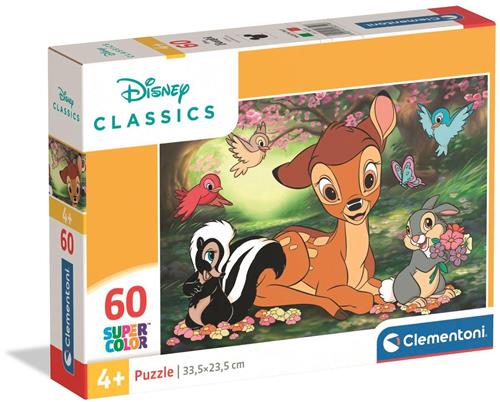Clementoni Kinderpuzzel Disney Classic - Puzzel 60 Stukjes - Legpuzzel en Educatief Speelgoed - Spelletjes en Puzzels voor Kinderen vanaf 4 Jaar