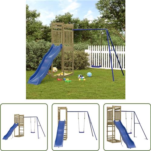 The Living Store houten speelset - speeltuin voor kinderen - 242 x 349 x 207 cm - duurzaam grenenhout