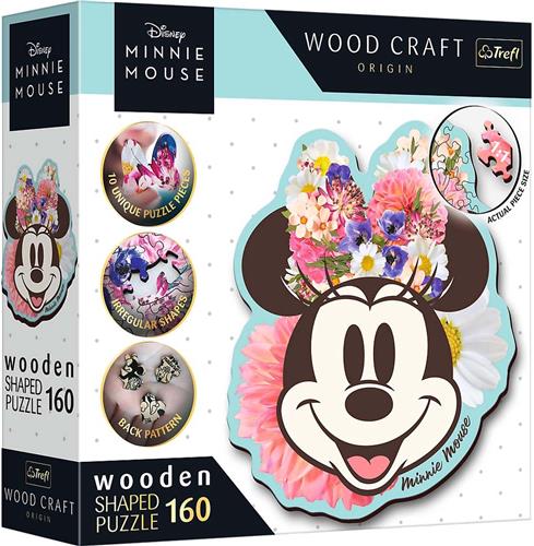 Trefl Trefl - Puzzels - 160 Houten Puzzels - Stijlvolle Minnie Mouse / Disney Mickey Mouse and Friends_FSC Mix 70%