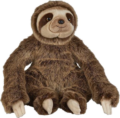Ravensden pluche knuffel dier Luiaard - 50 cm - bruin - Dieren knuffels uit de jungle