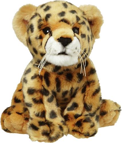 Nature Planet pluche knuffel - cheetah/jachtluipaard - 22 cm - dieren knuffels - safari dieren