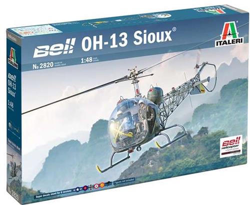 1:48 Italeri 2820 OH-13 Sioux Helicopter Plastic Modelbouwpakket