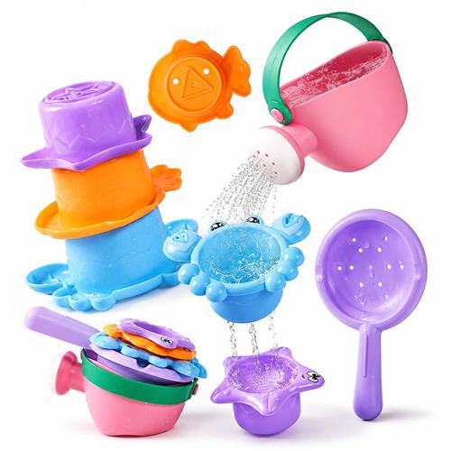 BOTC Badspeelgoed Set - 5 stuks - Schimmelvrij - Badzandstrand - Waterspeelgoed - Peuter - Vanaf 1 jaar - Kleur willekeurig
