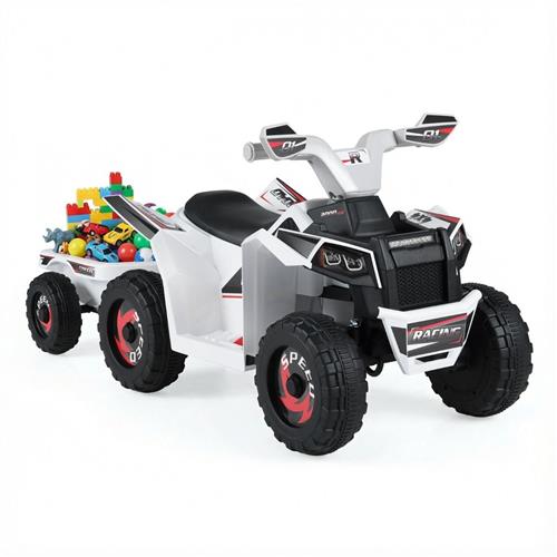 SureDealÂ® - Speelgoedauto' - Elektrische Quad - Kinderen Quad - Kinderen - 104x39x48 cm - Wit
