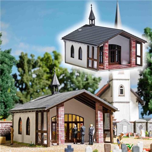 Busch - Friedhofskapelle/trauerhalle (Bu1566) - modelbouwsets, hobbybouwspeelgoed voor kinderen, modelverf en accessoires