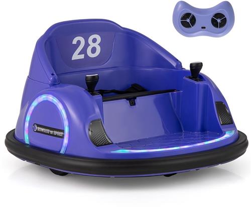 SureDealÂ® - Speelgoedauto' - Autoscooter - Kinderen Elektrische Botsauto - Knipperende LED lampen - 66,5x64,5x39 cm - Paars