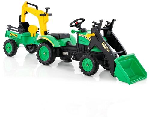 SureDealÂ® - Speelgoedauto' - Graaflaadmachine - Kinderen Bulldozer - Wielen Buitenspeelgoed - Kinderen Tractor - 180x41x64 cm - Groen