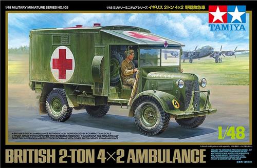 1:48 Tamiya 32605 British 2-ton 4x2 Ambulance - Austin K2/Y Plastic Modelbouwpakket