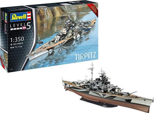 1:350 Revell 05096 Duits Slagschip Tirpitz - Limited Edition Plastic Modelbouwpakket