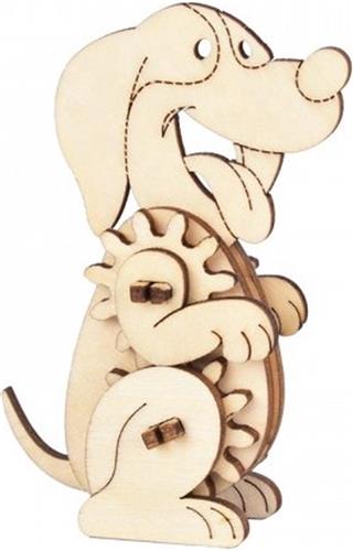 Bouwpakket 3D Houten Puzzel Hond Mechanisch