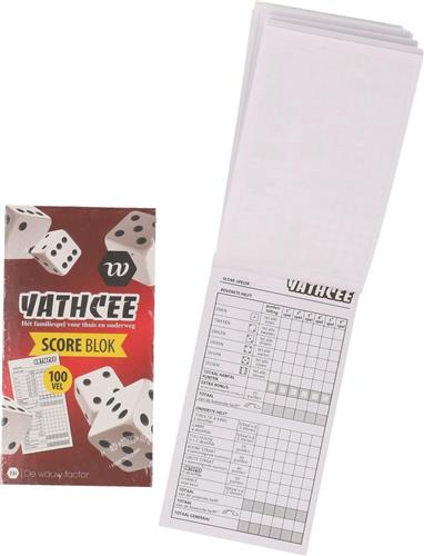 Yahtzee Scoreblok | In Dobbelspellen  | 100 Vellen | Bedoeld voor Volwassenen en Kinderen