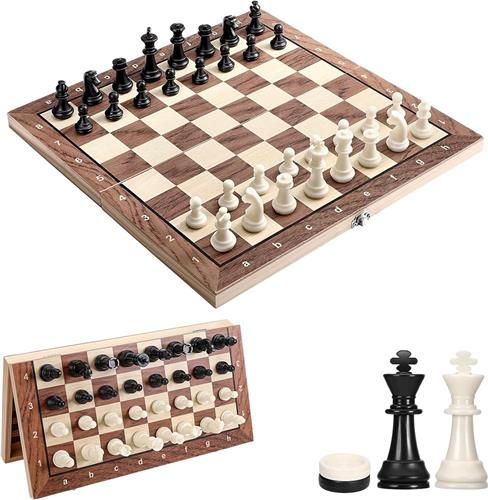 Solacis Magnetisch schaakspel - Magnetisch schaakbord - Reis schaakspel - Schaken - Schaakspel - Must have!