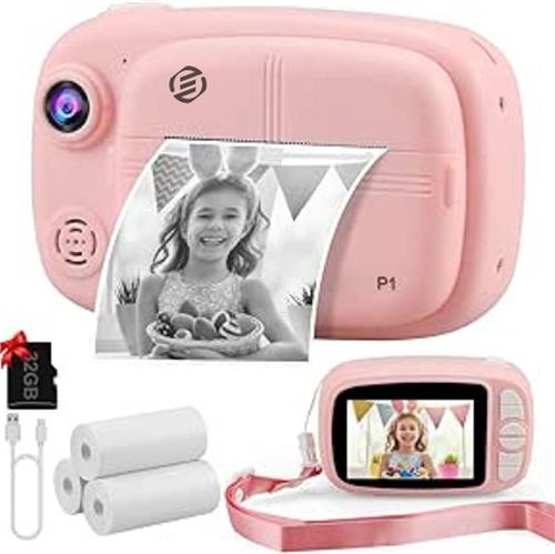 Equivera Kindercamera met Foto Printer - Kindercamera - Printcamera - Digitale Camera Kinderen - Speelgoed Camera
