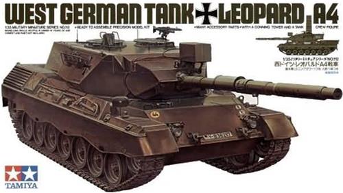 1:35 Tamiya 35112 BW MBT Leopard 1A4 with 1 Figure Plastic Modelbouwpakket