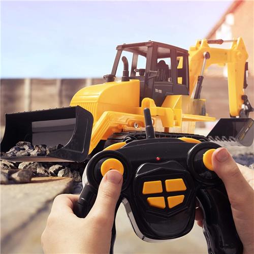 Equivera Bestuurbare Graafmachine - Afstand Bestuurbaar - Voor Kinderen vanaf 6 Jaar - Kinderspeelgoed Graafmachine