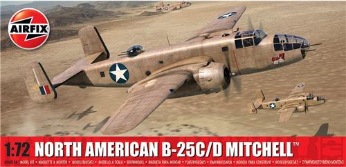 1:72 Airfix 06015A North American B-25C/D Mitchell Plane Plastic Modelbouwpakket