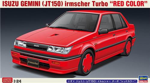1:24 Hasegawa 20664 Isuzu Gemini (JT150) Irmscher Turbo Red Color Plastic Modelbouwpakket