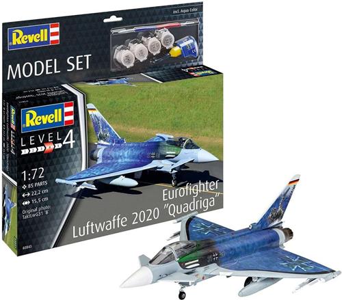 1:72 Revell 63843 Eurofighter Luftwaffe 2020 Quadriga - Model Set Plastic Modelbouwpakket