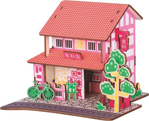 Bouwpakket 3D Houten Puzzel Kruidenierswinkel