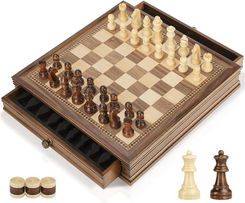 Solacis Magnetisch schaakspel - Magnetisch schaakbord - Reis schaakspel - Schaken - Schaakspel - Must have!