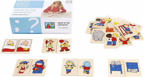 Toys for Life Educatief speelgoed 'Wat is het tegenovergesteld?' Ik leer tegengestelde vormen - Houten speelgoed - Sensorisch speelgoed - Spelend leren - Eduactief speelgoed 3 tot 6 jaar