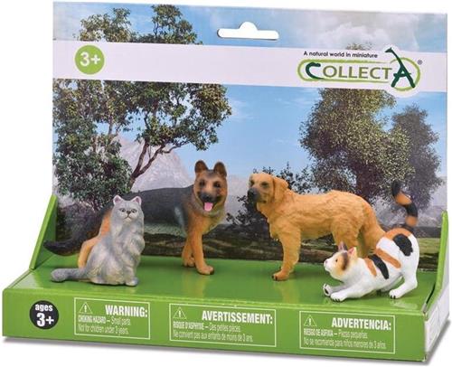 Collecta Honden En Katten: Speelset In Giftverpakking 4-delig