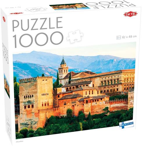 Tactic Alhambra, Spanje  Puzzel  1000 stukjes  Historisch Paleiscomplex  Moorse Architectuur  Hoogwaardige Scandinavische Kwaliteit