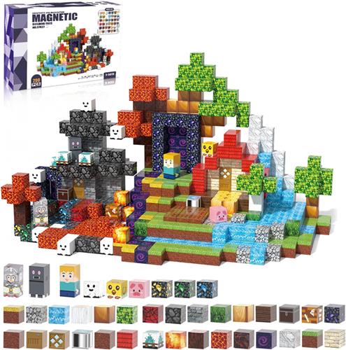 Magnetic Tiles 200 stuks - Speelgoed - Magnetische Tegels - Educatief & Constructie - Montessori - Bouwblokken - Magna Wereld - Constructiespeelgoed - Jongens en meisjes - Voor 3-12 Jaar